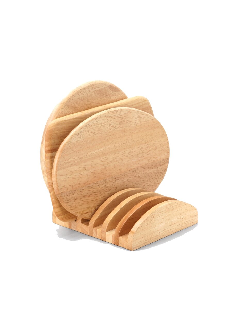 Auf diesem Bild sehen Sie das Produktbild 2 f�r BRETTERST�NDER AUS GUMMIBAUMHOLZ