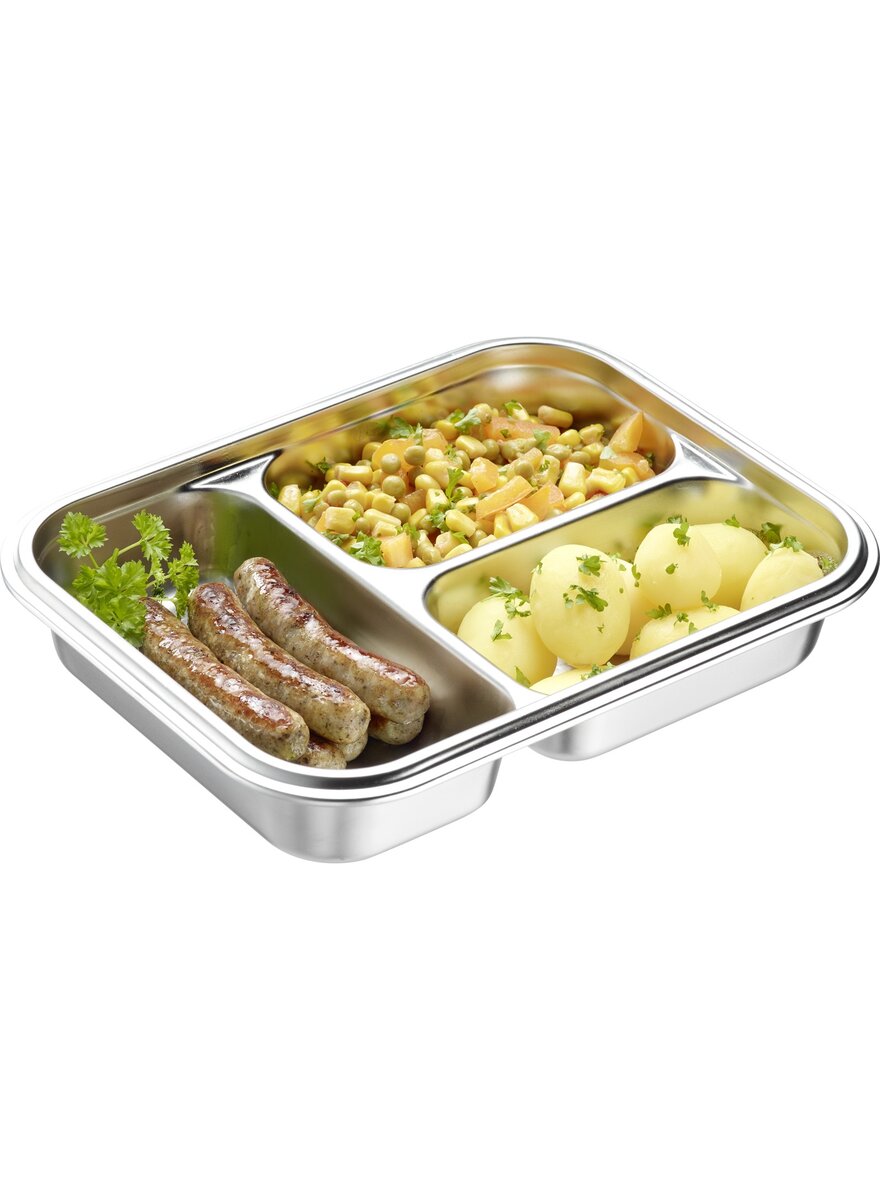 Auf diesem Bild sehen Sie das Produktbild 4 f�r FRISCHHALTEDOSE AUS EDELSTAHL MIT DREI KAMMERN