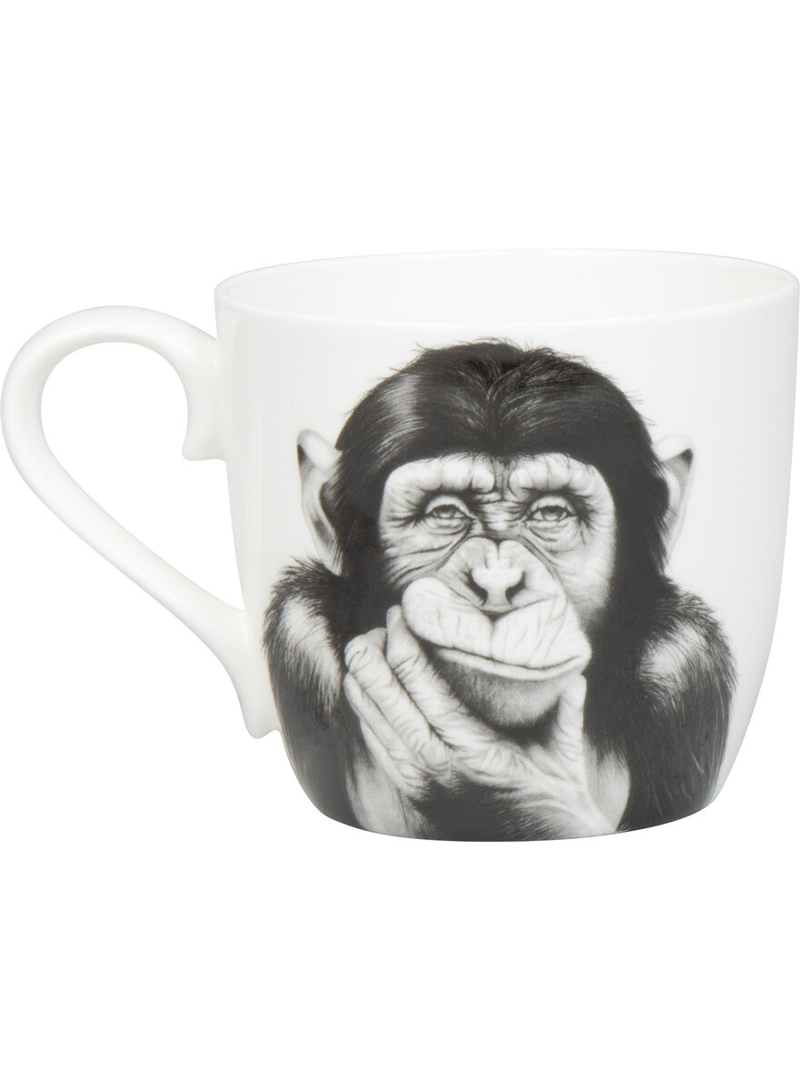 Auf diesem Bild sehen Sie das Produktbild 2 f�r PORZELLANBECHER DENKENDER AFFE
