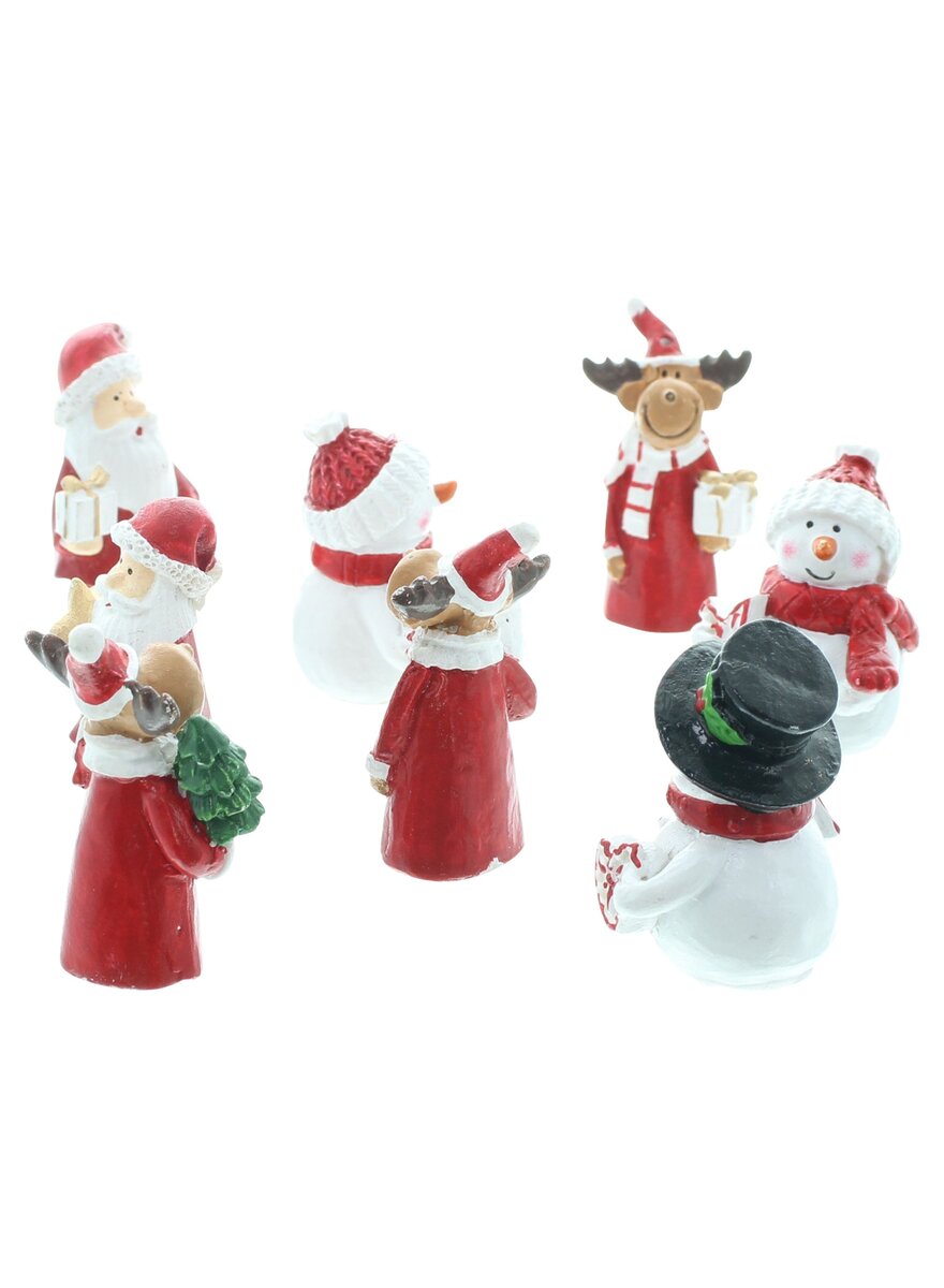 Auf diesem Bild sehen Sie das Produktbild 2 f�r WEIHNACHTS-DEKOFIGUREN 8ER-SET SCHNEEM�NNER, ELCHE UND WEIHNACHTSM�NNER