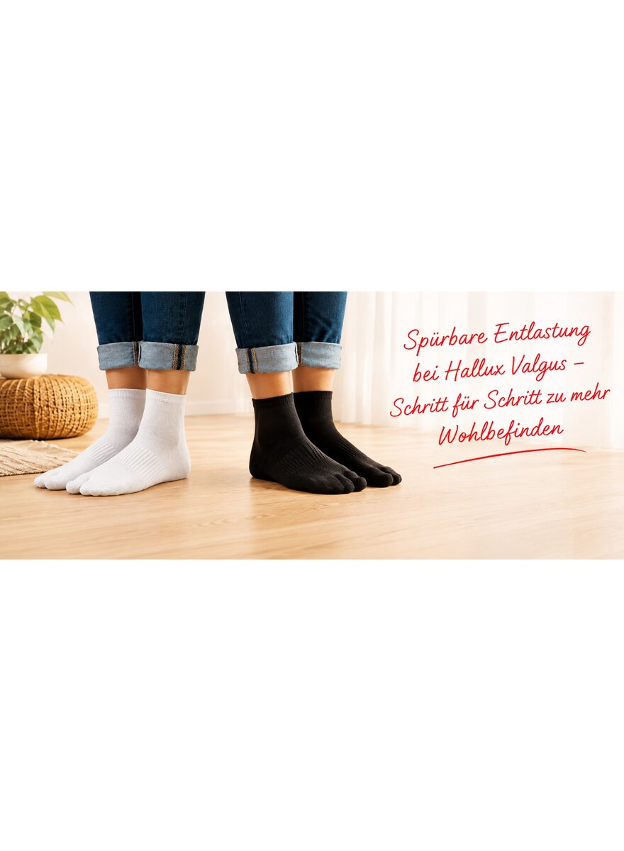 Auf diesem Bild sehen Sie das Produktbild 2 f�r HALLUX-VALGUS-BANDAGENSOCKEN 2ER-SET GR. M (37-39)