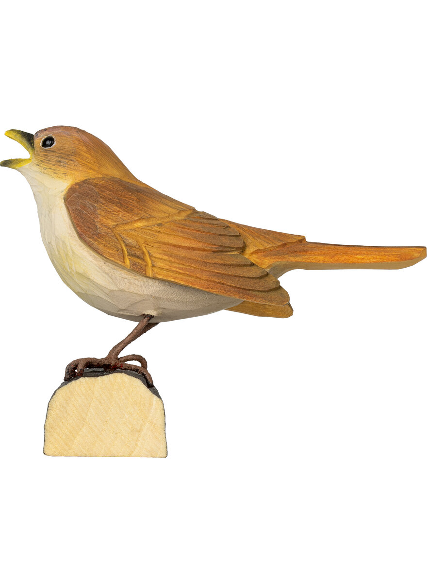 Auf diesem Bild sehen Sie das Produktbild 3 f�r DECOBIRD NACHTIGALL - HAND- GESCHNITZTER VOGEL AUS HOLZ