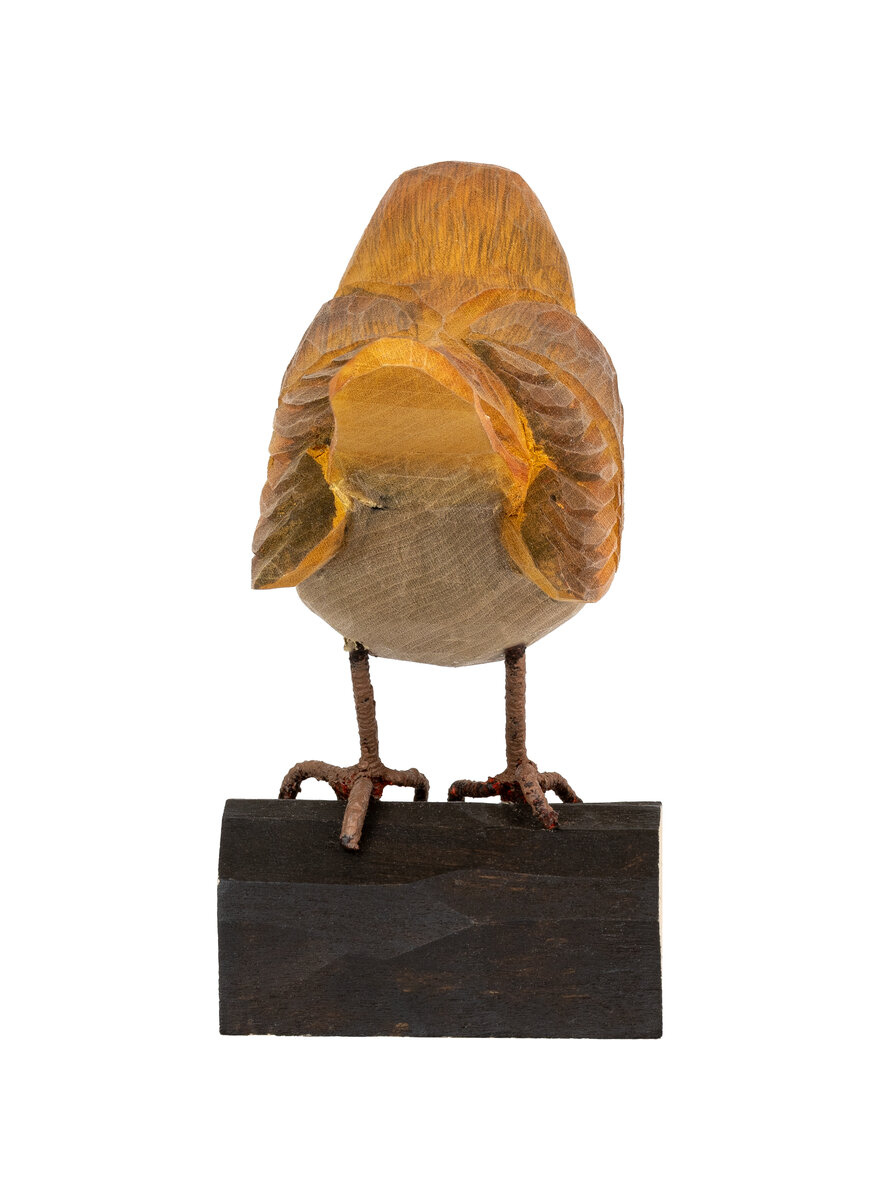 Auf diesem Bild sehen Sie das Produktbild 4 f�r DECOBIRD NACHTIGALL - HAND- GESCHNITZTER VOGEL AUS HOLZ