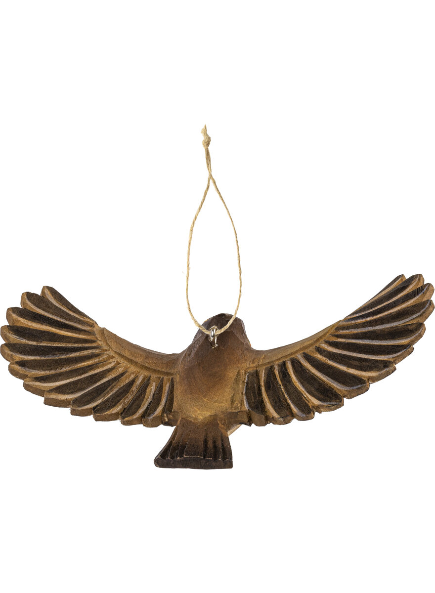 Auf diesem Bild sehen Sie das Produktbild 4 f�r HOLZDEKO ROTKEHLCHEN FLIEGEND - HANDGESCHNITZTER VOGEL