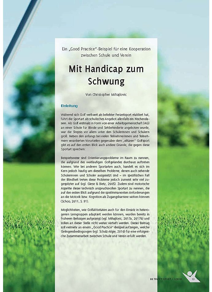 MIT HANDICAP ZUM SCHWUNG