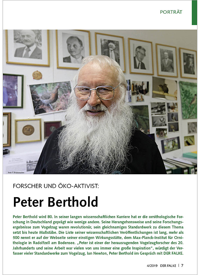 FORSCHER UND KO-AKTIVIST: PETER BERTHOLD