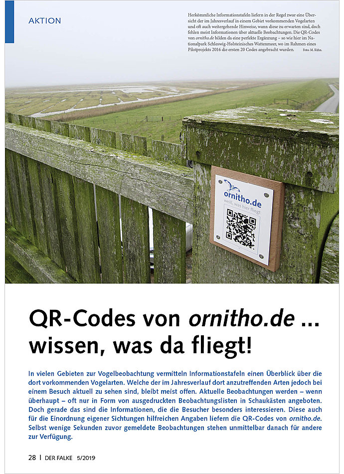 QR-CODES VON ORNITHO.DE WISSEN WAS DA FLIEGT!