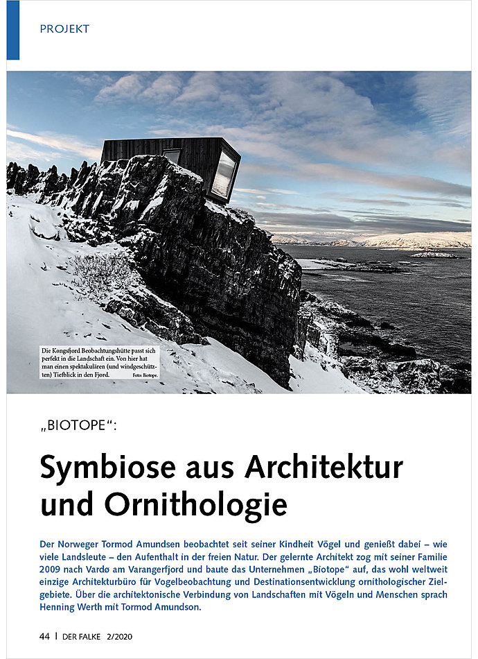 BIOTOPE: SYMBIOSE AUS ARCHI TEKTUR UND ORNITHOLOGIE