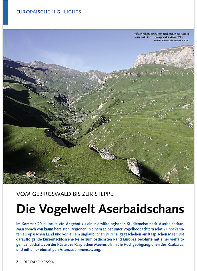 Auf diesem Bild sehen Sie das Produktbild 1 fr VOM GEBIRGSWALD BIS ZUR STEPPE DIE VOGELWELT ASERBAIDSCHANS