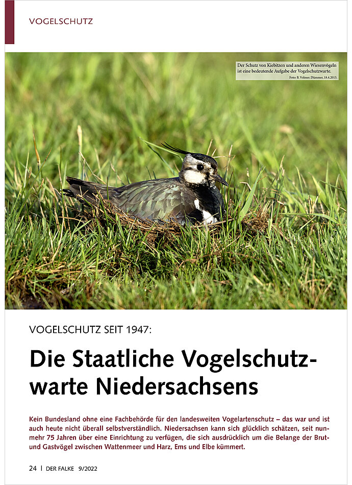 VOGELSCHUTZ SEIT 1947: DIE STAATLICHE VOGELSCHUTZWARTE NIEDERSACHSENS