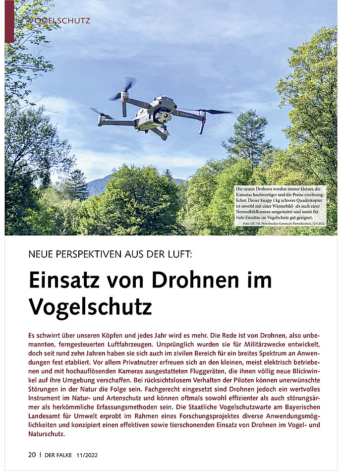 NEUE PERSPEKTIVEN AUS DER LUFT EINSATZ VON DROHNEN IM VOGEL SCHUTZ