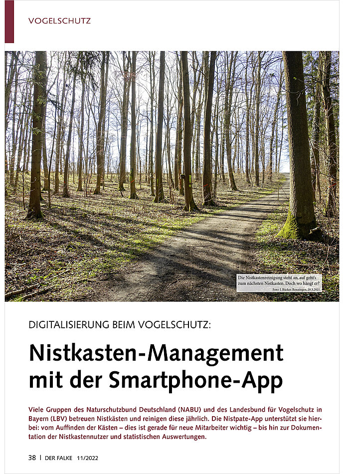 DIGITALISIERUNG BEIM VOGELSCHU TZ: NISTKASTEN-MANAGEMENT MIT DER SMARTPHONE-APP