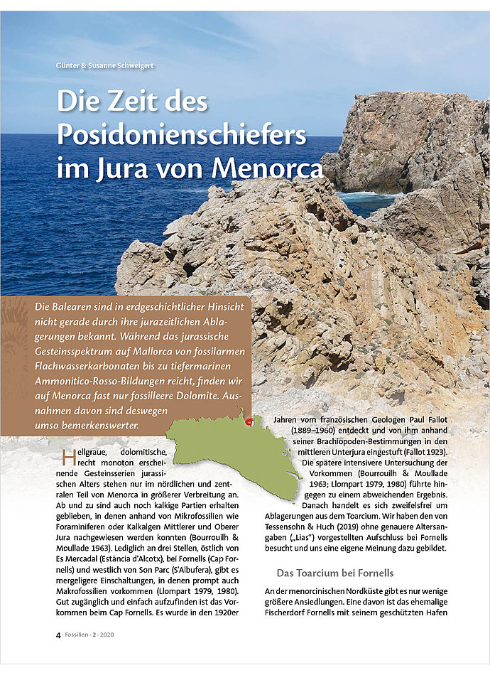 DIE ZEIT DES POSIDONIENSCHIEFERS IM JURA VON MENORCA