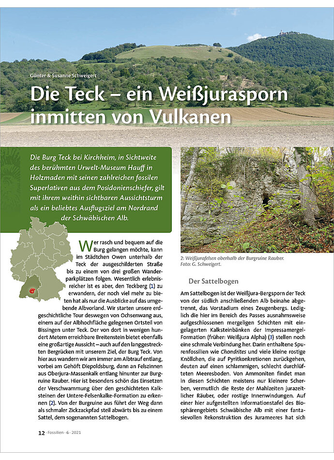 DIE TECK - EIN WEISSJURASPORN INMITTEN VON VULKANEN