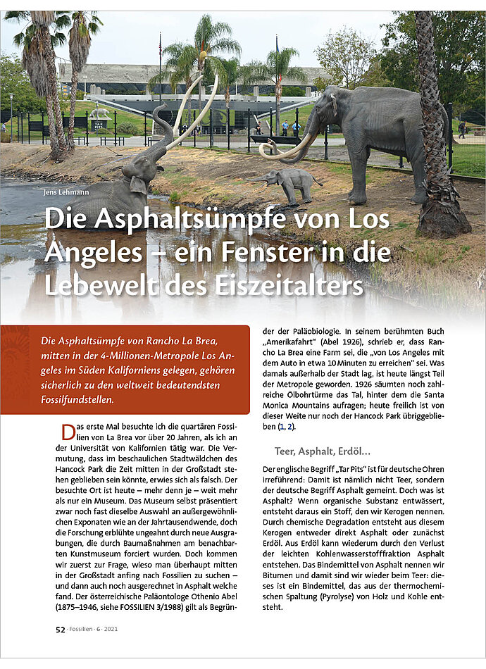 Auf diesem Bild sehen Sie das Produktbild 1 fr DIE ASPHALTSMPFE VON LOS ANGELES - EIN FENSTER IN DIE LEBEWELT DES EISZEITALTERS