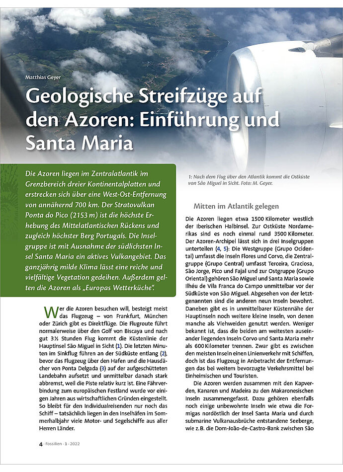 Auf diesem Bild sehen Sie das Produktbild 1 fr GEOLOGISCHE STREIFZGE AUF DEN AZOREN: EINFHRUNG UND SANTA MARIA
