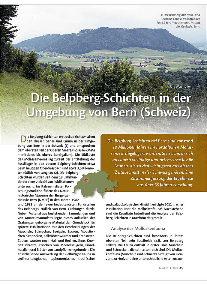 Auf diesem Bild sehen Sie das Produktbild 1 fr DIE BELPBERG-SCHICHTEN IN DER UMGEBUNG VON BERN (SCHWEIZ)