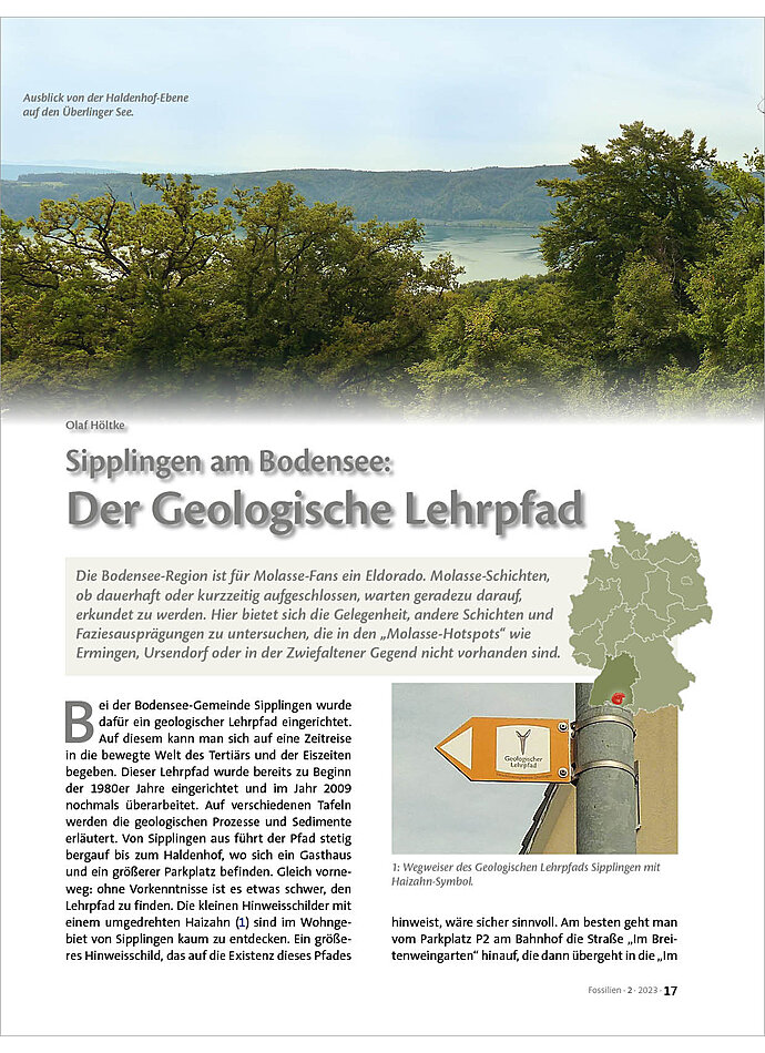 Auf diesem Bild sehen Sie das Produktbild 1 fr SIPPLINGEN AM BODENSEE: DER GEOLOGISCHE LEHRPFAD