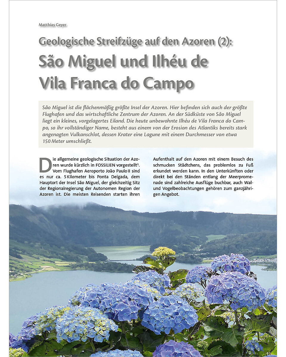 Auf diesem Bild sehen Sie das Produktbild 1 fr GEOLOGISCHE STREIFZGE AUF DEN AZOREN (2): SAO MIGUEL UND ILHEU DE VILA FRANCA DO CAMPO