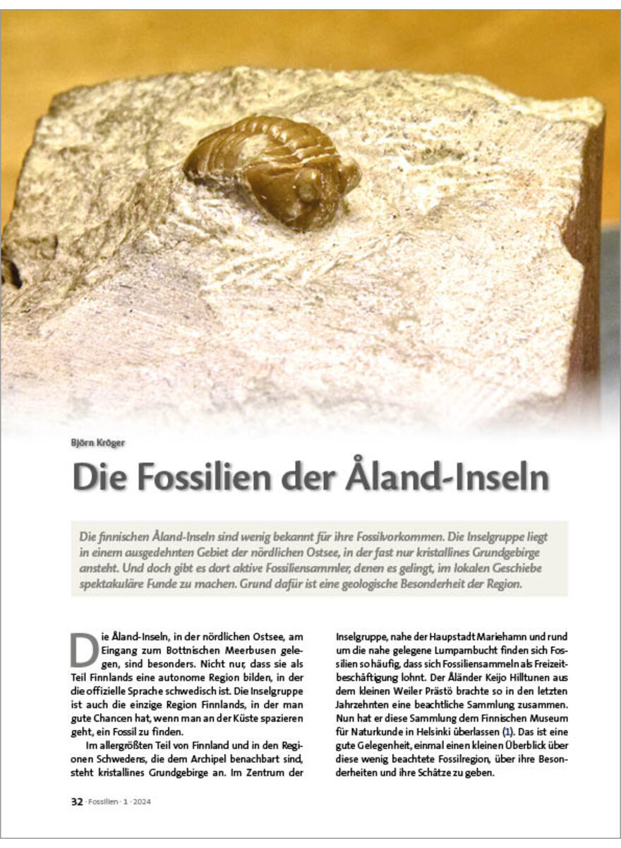 DIE FOSSILIEN DER ALAND-INSELN