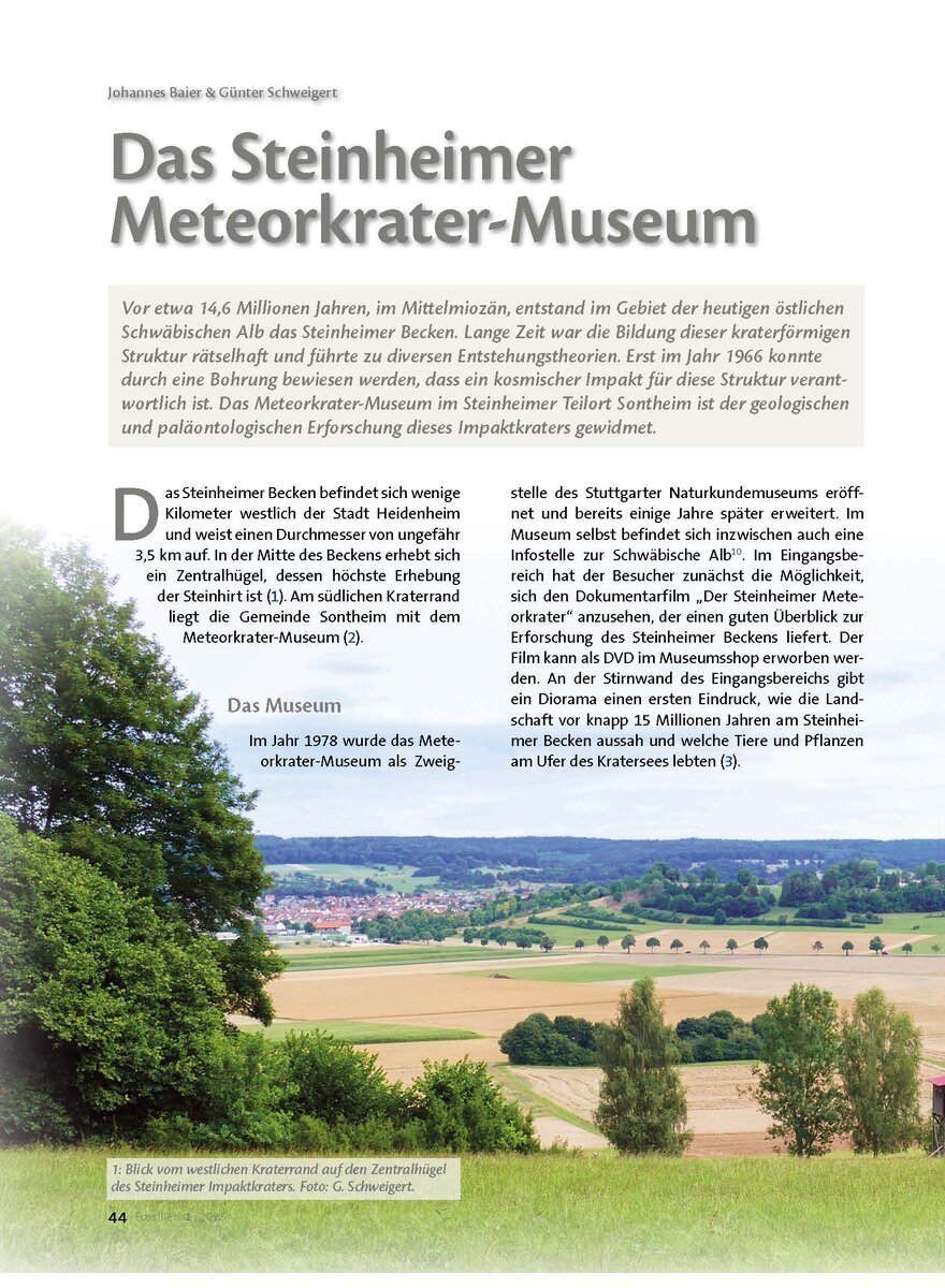 Auf diesem Bild sehen Sie das Produktbild 1 fr DAS STEINHEIMER METEOR- KRATER MUSEUM