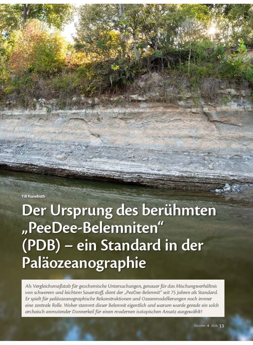 Auf diesem Bild sehen Sie das Produktbild 1 f�r DER URSPRUNG DES BER�HMTEN PEEDEE-BELEMNITEN-EIN STAN- DARD IN DER PAL�OZEANOGRAPHIE