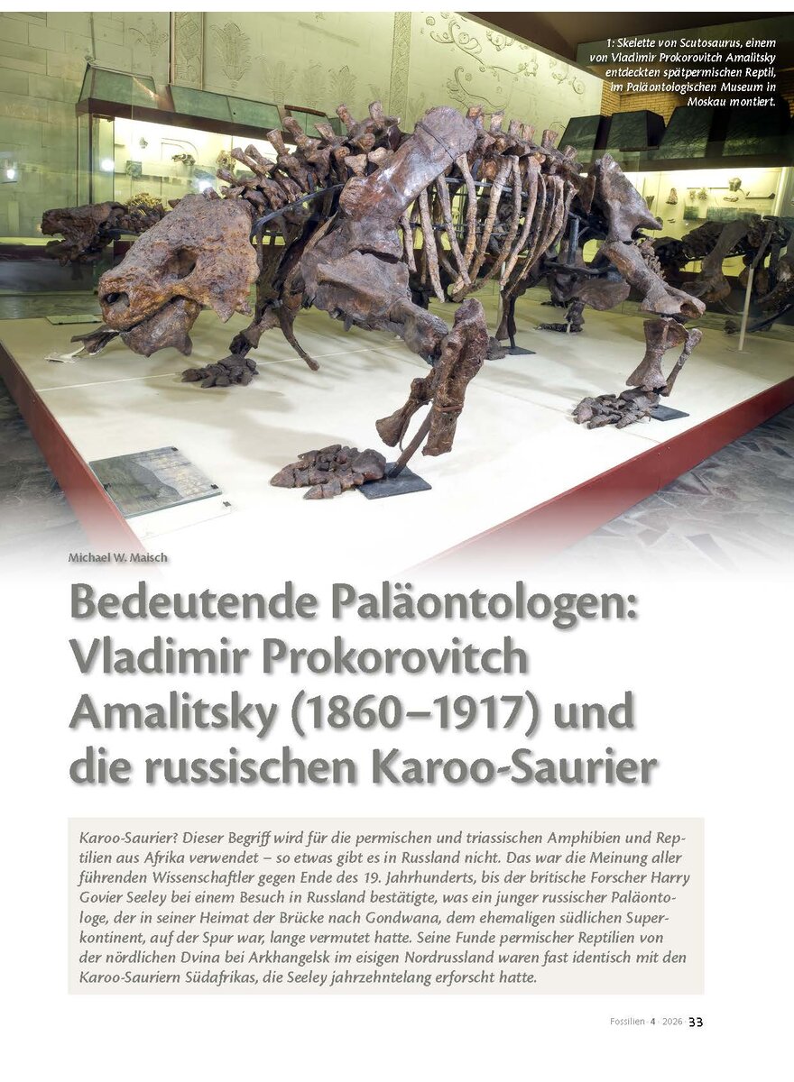 Auf diesem Bild sehen Sie das Produktbild 1 f�r BED. PAL�ONTOLOGEN: V.P. AMA- LITSKY UND DIE RUSSISCHEN KAROO-SAURIER