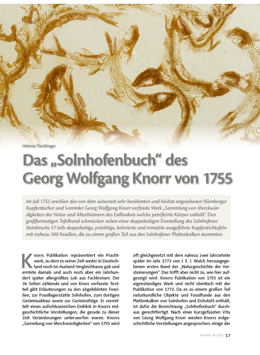 Auf diesem Bild sehen Sie das Produktbild 1 f�r DAS SOLNHOFENBUCH DES GEORG WOLFGANG KNORR VON 1955