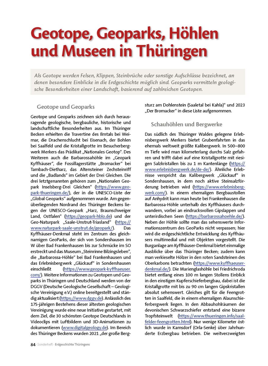Auf diesem Bild sehen Sie das Produktbild 1 fr GEOTOPE, GEOPARKS, HHLEN UND MUSEEN IN THRINGEN