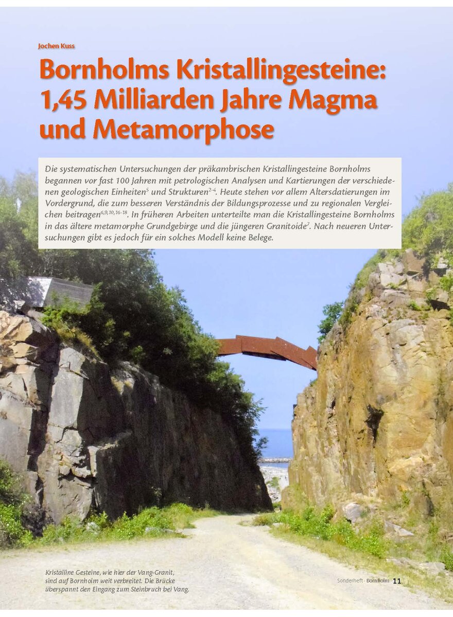 Auf diesem Bild sehen Sie das Produktbild 1 fr BORNHOLMS KRISTALLINGESTEINE 1,45 MILLIARDEN JAHRE MAGMA UND METAMORPHOSE