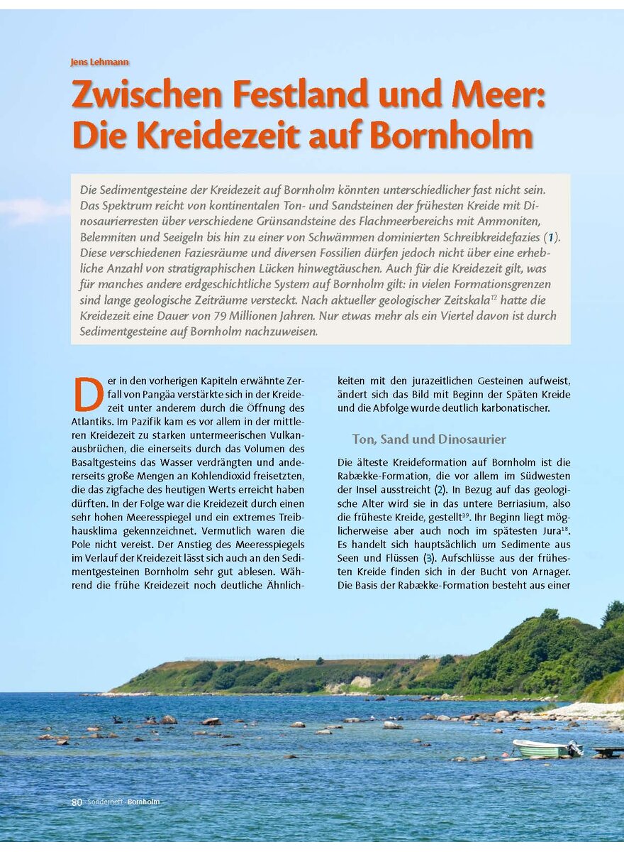 Auf diesem Bild sehen Sie das Produktbild 1 fr ZWISCHEN FESTLAND UND MEER: DIE KREIDEZEIT AUF BORNHOLM