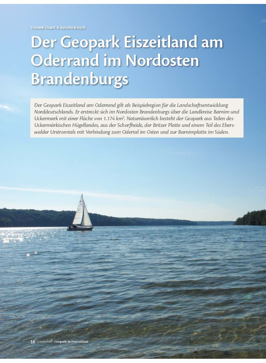 Auf diesem Bild sehen Sie das Produktbild 1 f�r DER GEOPARK EISZEITLAND AM ODERRAND IM NORDOSTEN BRANDENBURGS