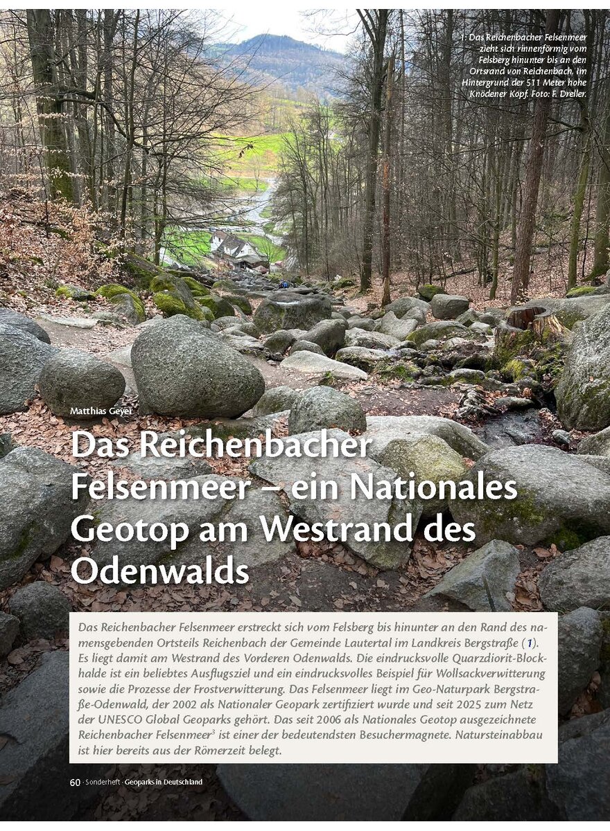 Auf diesem Bild sehen Sie das Produktbild 1 f�r DAS REICHENBACHER FELSENMEER- EIN NATIONALES GEOTOP AM WEST- RAND DES ODENWALDS