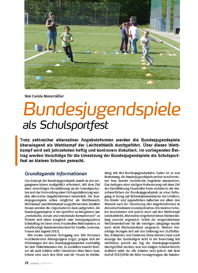 BUNDESJUGENDSPIELE ALS SCHULSPORTFEST