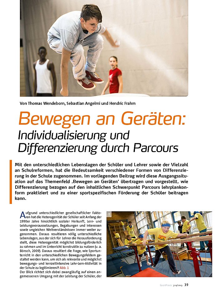 BEWEGEN AN GERTEN INDIVIDUALISIERUNG UND DIFFERENZIERUNG DURCH PARCOURS