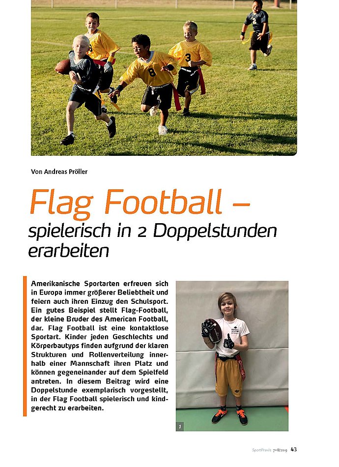 FLAG FOOTBALL SPIELERISCH IN 2 DOPPELSTUNDEN ERARBEITEN