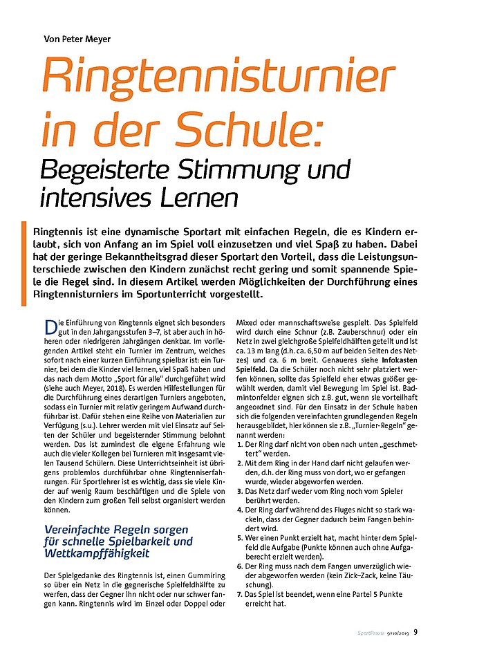 Auf diesem Bild sehen Sie das Produktbild 1 fr RINGTENNISTURNIER IN DER SCHULE