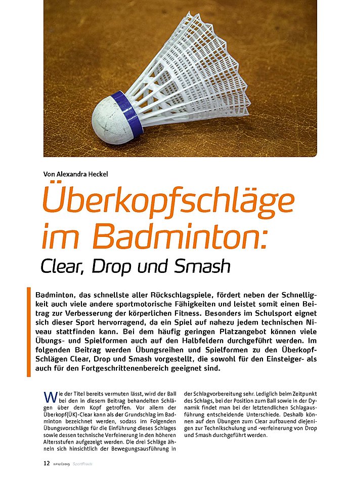 BERKOPFSCHLGE IM BADMINTON: CLEAR, DROP UND SMASH