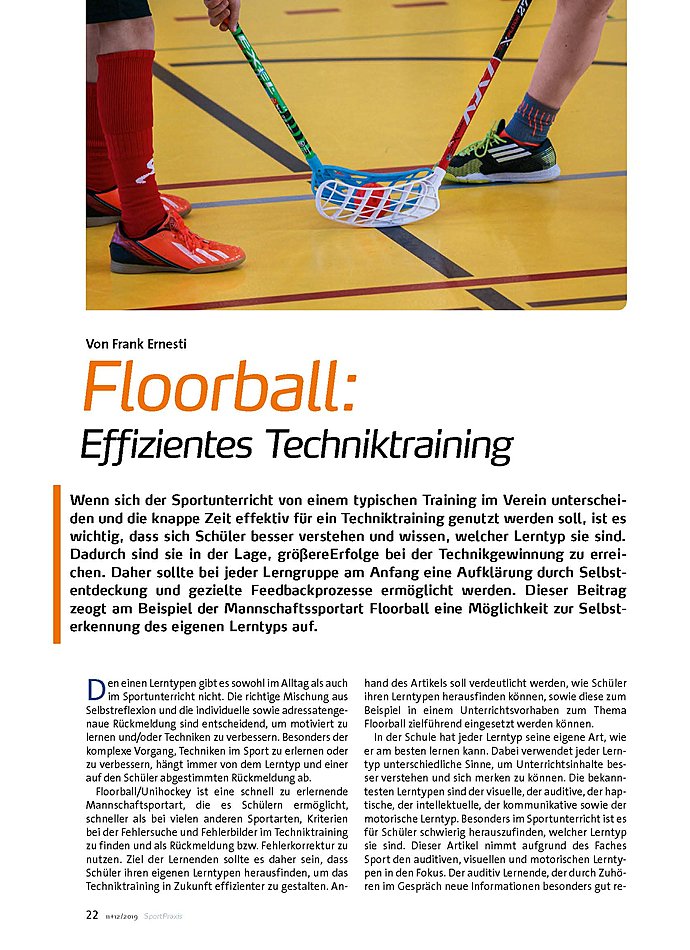 FLOORBALL: EFFIZIENTES TECHNIKTRAINING