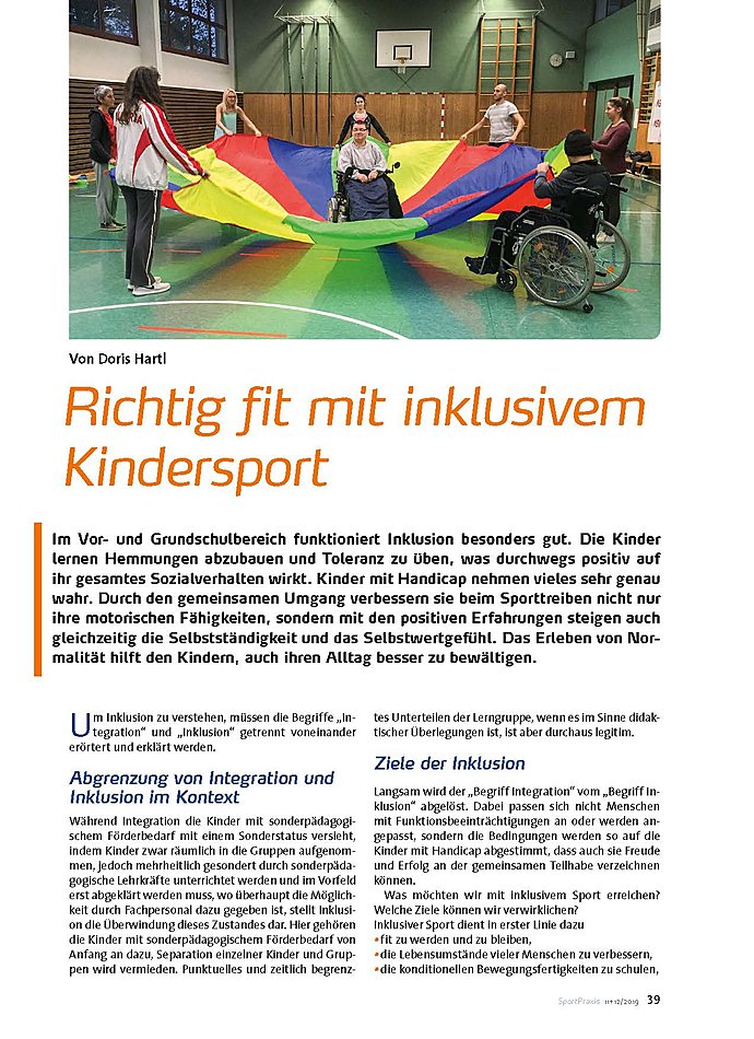 RICHTIG FIT MIT INKUSIVEM KINDERSPORT