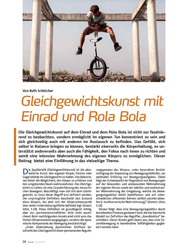 Auf diesem Bild sehen Sie das Produktbild 1 fr GLEICHGEWICHTSKUNST MIT EINRAD UND ROLA BOLA
