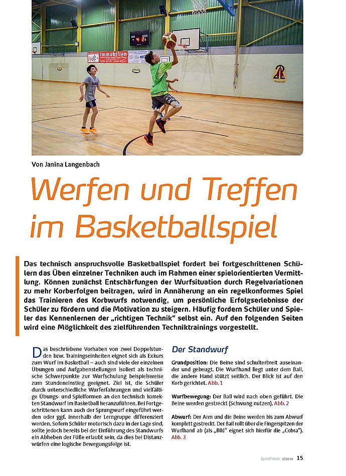 WERFEN UND TREFFEN IM BASKETBALLSPIEL