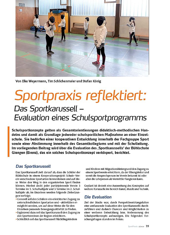 SPORTPRAXIS REFLEKTIERT: DAS SPORTKARUSSELL