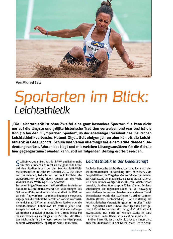 Auf diesem Bild sehen Sie das Produktbild 1 fr SPORTARTEN IM BLICK LEICHTATHLETIK