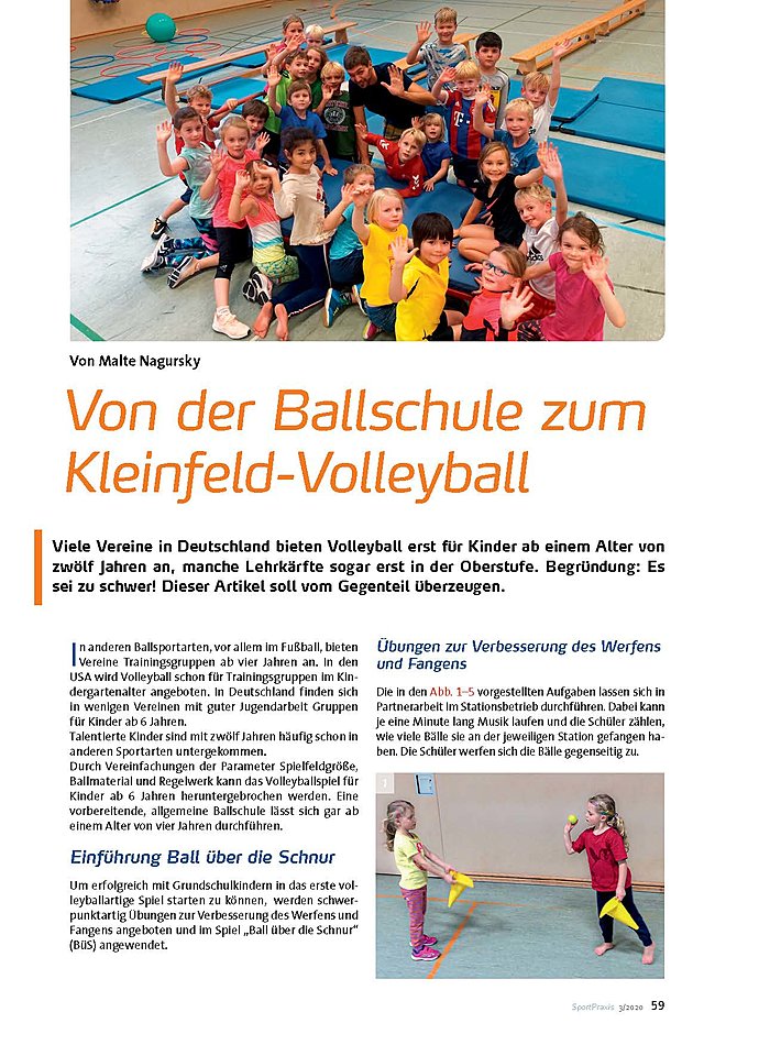 VON DER BALLSCHULE ZUM KLEINFELD-VOLLEYBALL