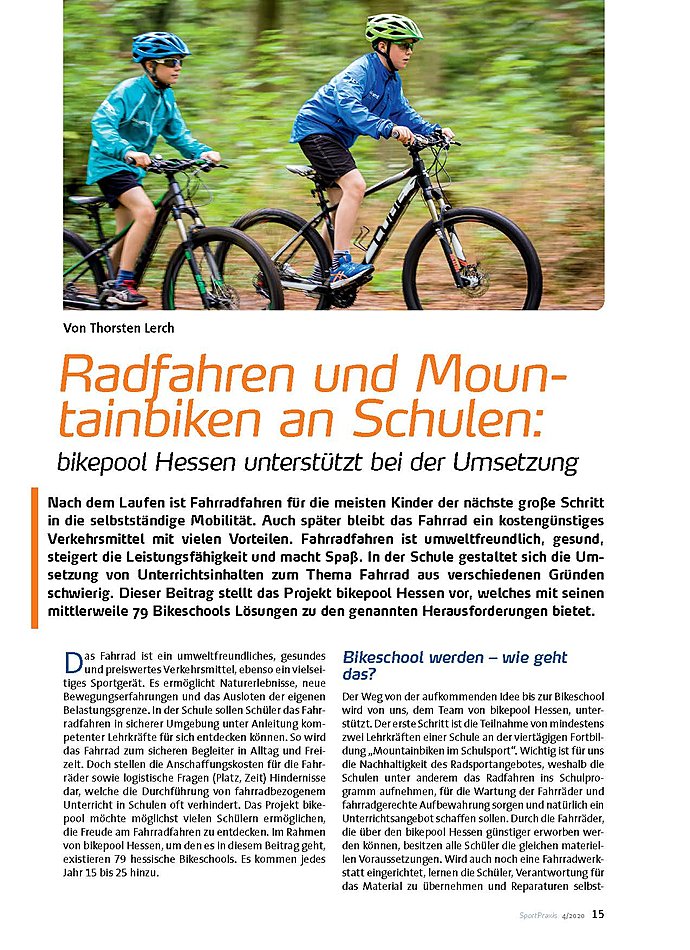 Auf diesem Bild sehen Sie das Produktbild 1 fr RADFAHREN UND MOUNTAINBIKEN AN SCHULEN