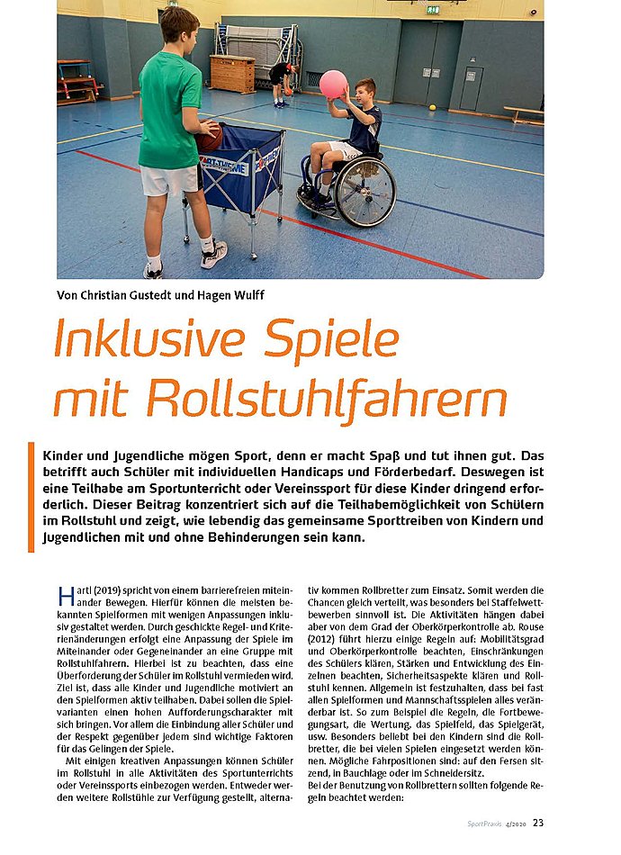 INKLUSIVE SPIELE MIT ROLLSTUHLFAHRERN