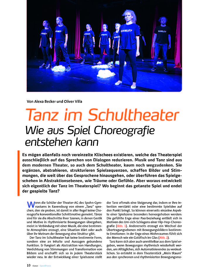 TANZ IM SCHULTHEATER WIE AUS SPIEL CHOREOGRAFIE ENTSTEHEN KANN