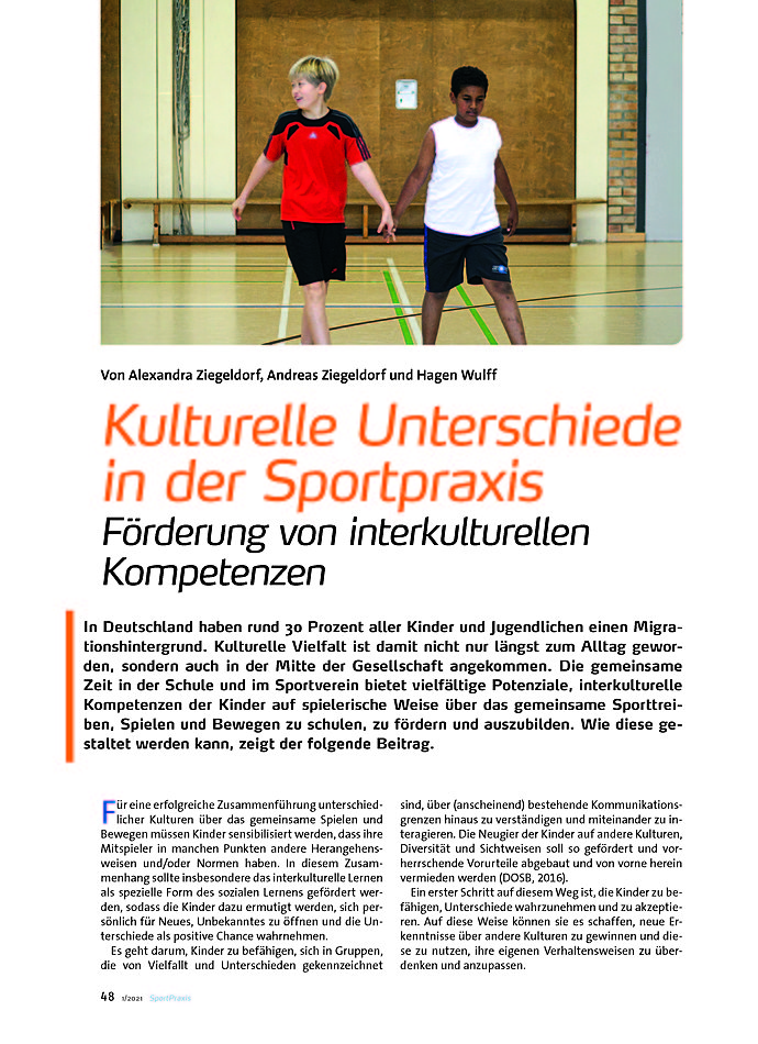 KULTURELLE UNTERSCHIEDE IN DER SPORTPRAXIS FRDERUNGEN VON KOMPETENZEN