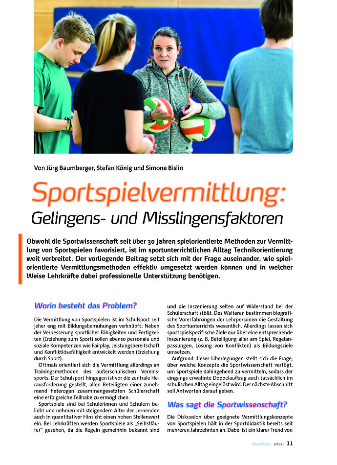 SPORTSPIELVERMITTLUNG GELINGENS- UND MISSLINGENS- FAKTOREN